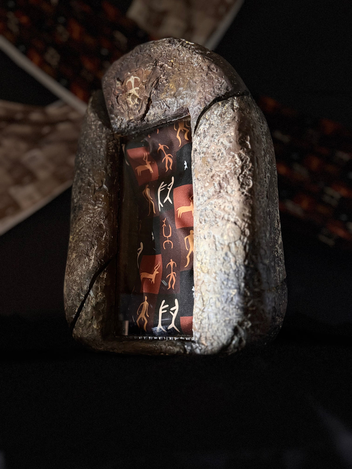 Bourkhan 100% Silk Kelaghayi Inspired by Rock Art Petroglyphs