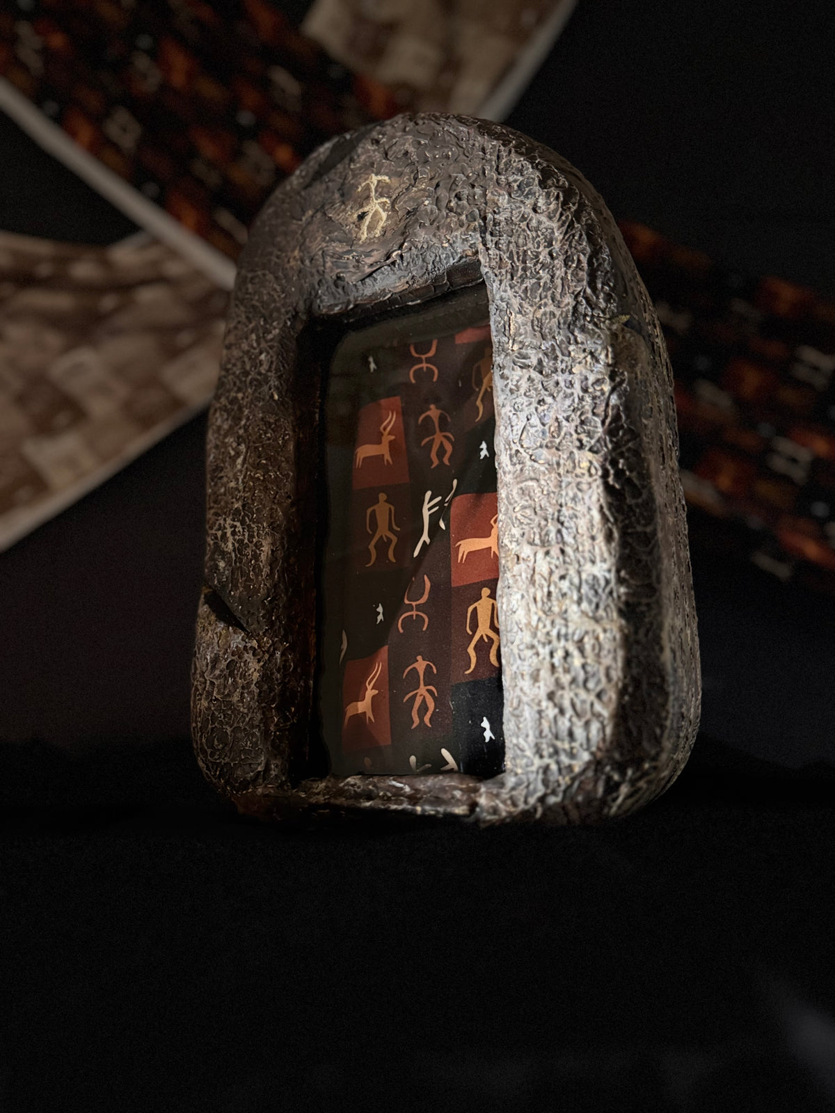 Bourkhan 100% Silk Kelaghayi Inspired by Rock Art Petroglyphs