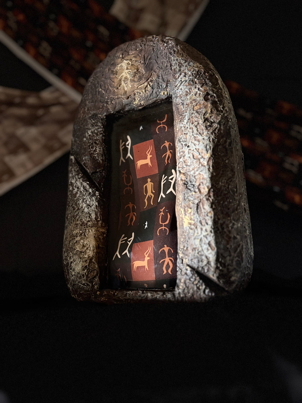 Bourkhan 100% Silk Kelaghayi Inspired by Rock Art Petroglyphs