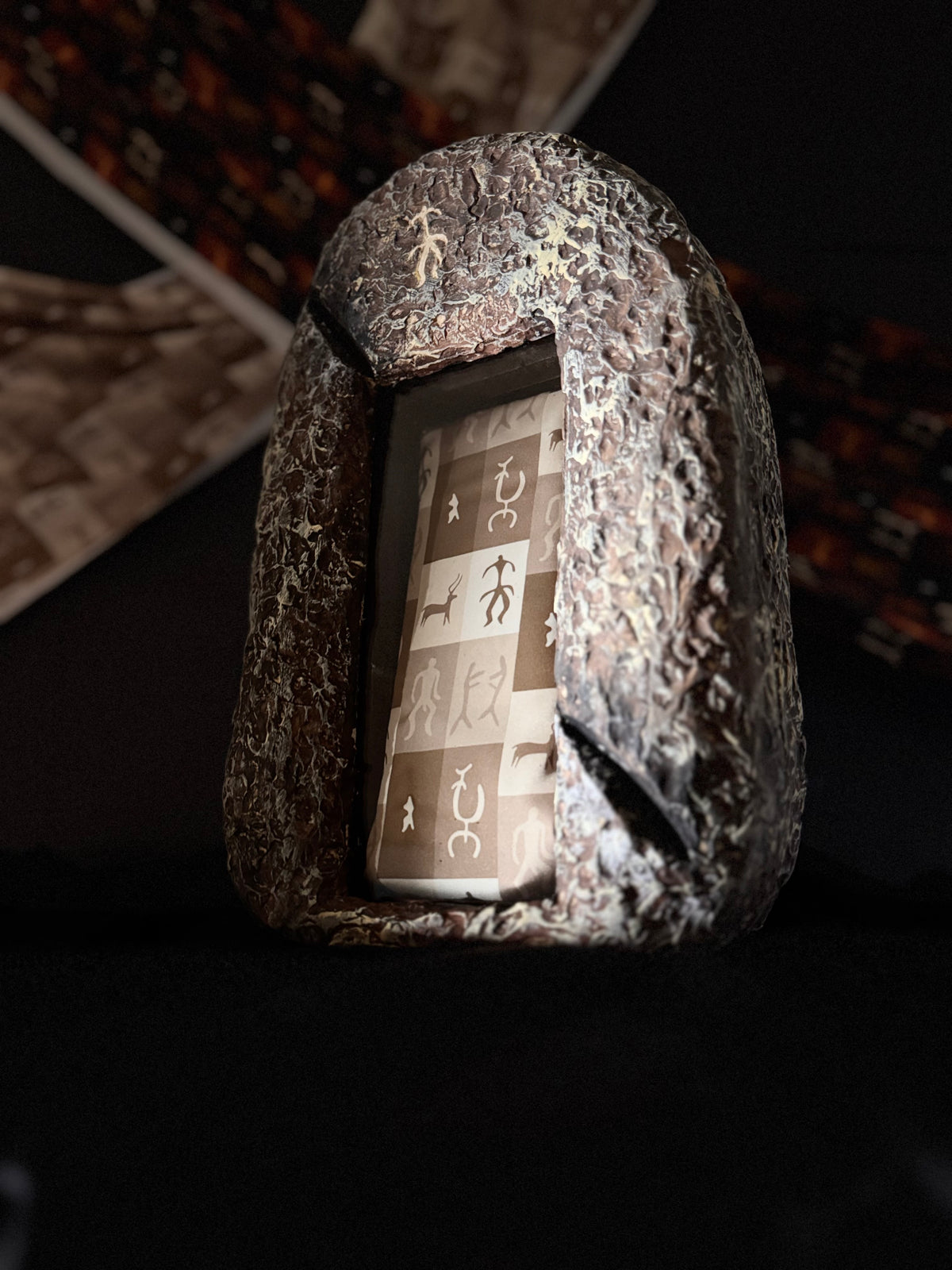 Bourkhan 100% Silk Kelaghayi Inspired by Rock Art Petroglyphs