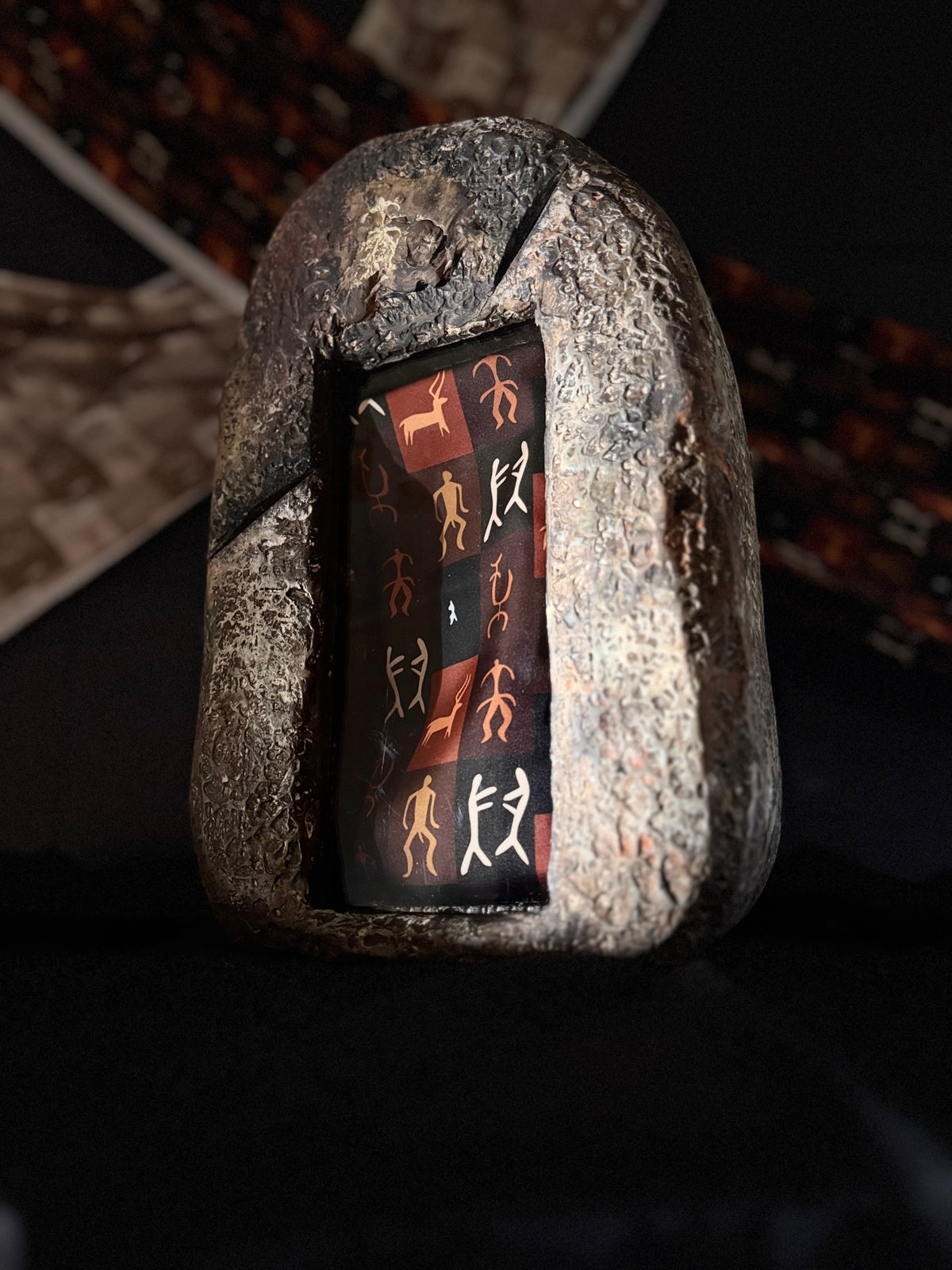Bourkhan 100% Silk Kelaghayi Inspired by Rock Art Petroglyphs